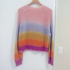 Zadig & Voltaire Kary Long-Sleeve Rainbow Gradient Sweater